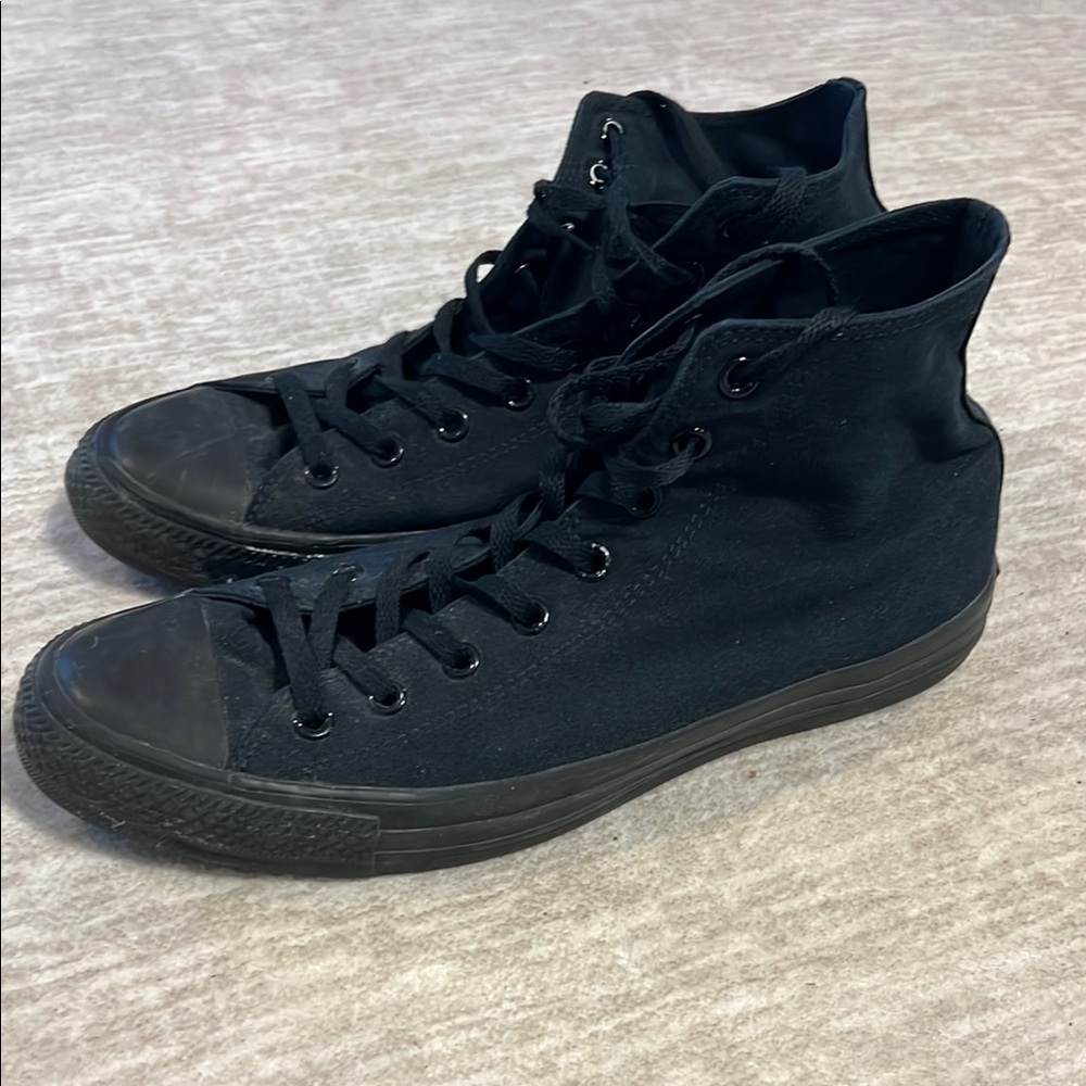 Converse Black High-Top Sneakers All-Black Design